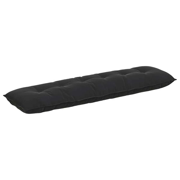 vidaXL Coussin de Dos Noir 180 x 50 cm Tissu en velours côtelé