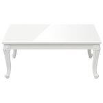 vidaXL Table basse blanc brillant 100x50x42 cm bois d'ingénierie
