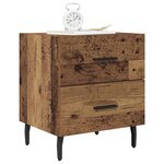 vidaXL Cabinet de chevet 2 Pièces Bois ancien 40 x 35 x 47.5 cm