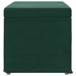 vidaXL Tabouret Vert foncé 61 x 41 x 40 cm Velours et Bois Composite