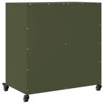 vidaXL Buffet vert olive 68x39x72 cm acier