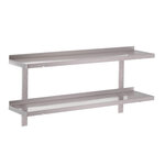 Etagère inox murale sans support - profondeur 400 - gastro m -  - acier inoxydable 1400x400x400x35mm