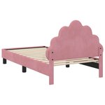 vidaXL Cadre de lit pour enfants avec tête de lit Rose 80 x 160 cm