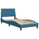 vidaXL Cadre de lit sans matelas Hanko bleu 80x200 cm velours