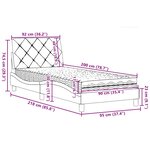 vidaXL Lit avec matelas taupe 90x200 cm tissu
