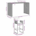 vidaXL Ensemble de bar de jardin 5 Pièces avec coussins noir poly rotin