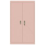 vidaXL Armoire de rangement 2 Pièces Rose 80 x 40 x 140 cm Acier
