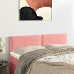 vidaXL Têtes de lit 2 Pièces Rose 72x5x78/88 cm Velours