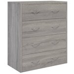 vidaXL Buffet avec 4 tiroirs 60x30 5x71 cm Sonoma gris