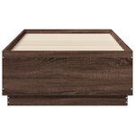 vidaXL Cadre de lit avec LED sans matelas chêne marron 90x190 cm