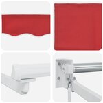 vidaXL Store rétractable manuel avec LEDs Rouge et Blanc 3 x 2 5 m
