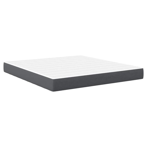 vidaXL Matelas de Lit avec matelas Gris 180 x 200 cm tissu