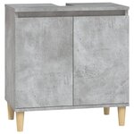 vidaXL Ensemble de meubles de salle de bain 3 Pièces gris béton
