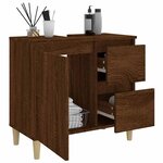vidaXL Armoire de bain chêne marron 65x33x60 cm bois d'ingénierie