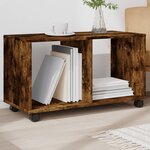 vidaXL Armoire roulante chêne fumé 72x33x42 5 cm bois d'ingénierie
