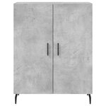vidaXL Buffet haut Gris béton 69 5x34x180 cm Bois d'ingénierie