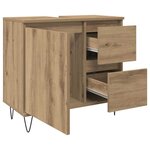 vidaXL Armoire de lavabo de salle de bain chêne artisanal 65x33x60 cm