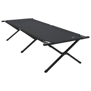 vidaXL Lit de camping pliant Noir Tissu Oxford