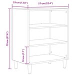 vidaXL Buffet chêne artisanal 57x35x75 cm bois d'ingénierie