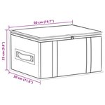 vidaXL Boîte de rangement avec fenêtre transparente Crème