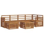 vidaXL Ensemble de canapé d'angle 7 Pièces Naturel Bois d'Acacia Massif