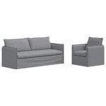 vidaXL Ensemble de Canapés 2 pc Gris clair Tissu