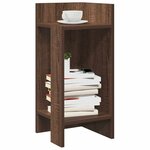 vidaXL Tables d'appoint 2 Pièces avec étagère chêne marron 25 5x27x60 cm
