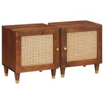 vidaXL Tables de chevet 2 Pièces 40 x 33.5 x 46 cm