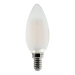 Ampoule Déco filament LED dépoli Flamme 4W E14 400lm 2700K (blanc chaud)