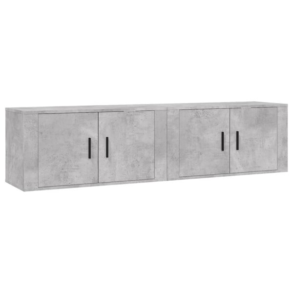 vidaXL Meubles TV muraux 2 Pièces gris béton 80x34 5x40 cm