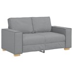 vidaXL Canapé 3 Pièces Gris clair Tissu en lin mélangé
