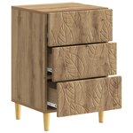 vidaXL Table de chevet Chêne artisanal 43 x 39 5 x 66 5 cm