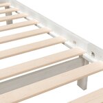 vidaXL Cadre de lit Blanc 120x190 cm Petit double Bois massif