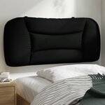 vidaXL Coussin de tête de lit noir 90 cm tissu