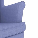 vidaXL Chaise à bascule bleu jean 74x90x102 cm tissu