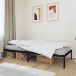 vidaXL Cadre de lit métal sans matelas noir 90x200 cm