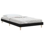 vidaXL Cadre de lit sans matelas noir 100x200 cm bois d'ingénierie