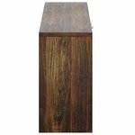 vidaXL Banc à chaussures Chêne fumé 80x24x45 cm Bois d'ingénierie