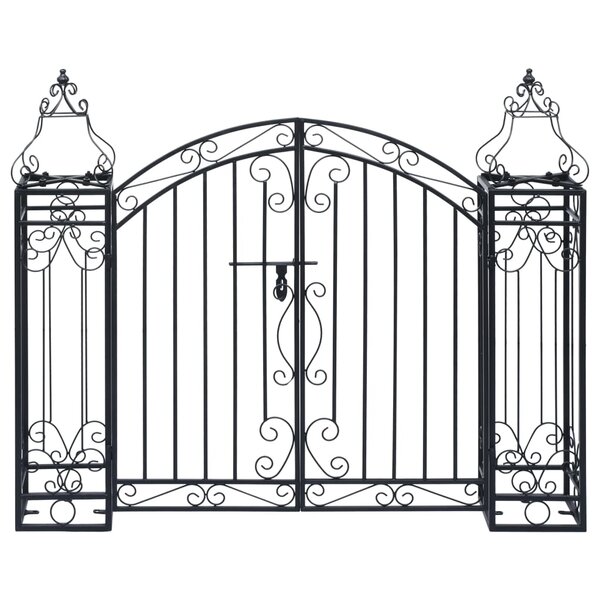 vidaXL Portillon ornemental de jardin Fer forgé 122x20 5x100 cm