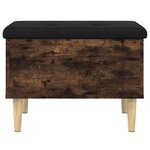 vidaXL Banc de rangement chêne fumé 62x42x46 cm bois d'ingénierie