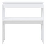vidaXL Table console blanc 80x30x80 cm bois d'ingénierie