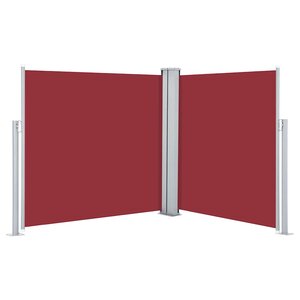 vidaXL Auvent latéral rétractable Rouge 120 x 600 cm