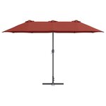 vidaXL Parasol de jardin Couleur terre cuite 370 x 197 x 239 cm