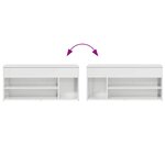 vidaXL Banc à chaussures blanc brillant 102x30 5x45 cm bois ingénierie