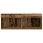 Meubles TV vidaXL avec lumières LED 2 Pièces Bois ancien 80x30x30 cm