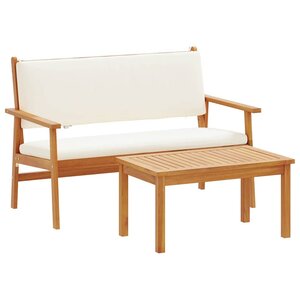 vidaXL Ensemble de canapé de jardin 2 Pièces Marron Bois d'acacia massif