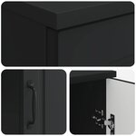 vidaXL Bureau avec étagère Noir 142 5 x 50 x 75 cm Bois d'ingénierie