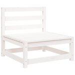 vidaXL Salon de jardin 2 Pièces avec coussins Blanc Bois de pin massif