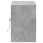 vidaXL Meuble TV avec LED gris béton 100x34x50 cm bois d'ingénierie