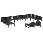vidaXL Ensemble de canapé de jardin 12 Pièces Anthracite Acier